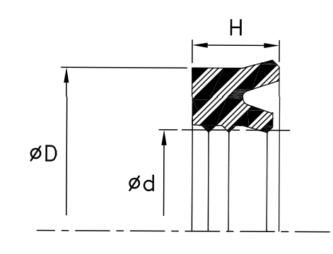 Rod U-Seal (BS/3L) 1.000" x 1.312" x 0.240" - Polyurethane