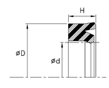 Rod U-Seal (RA) 25mm x 35mm x 8mm - Polyurethane
