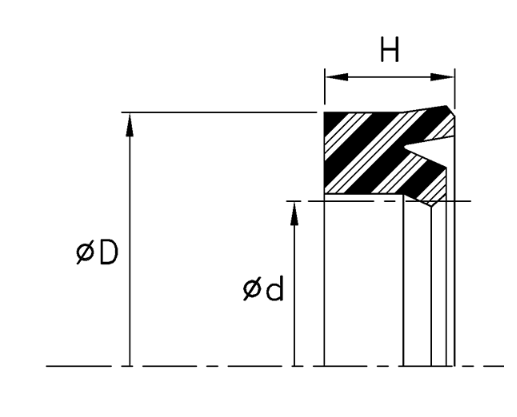 Rod U-Seal (RA) 55mm x 70mm x 10mm - Polyurethane