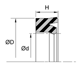 Rod U-Seal (UR) 1.500" x 1.875" x 0.250" - Polyurethane