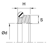 Rod Wiper (EX5) 2.500" x 2.812" x 0.232" - BR.PTFE/NBR