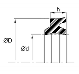 Rod Wiper (H) 1.375" x 1.750" x 0.212" - Polyurethane
