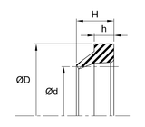 Rod Wiper (WC) 30mm x 38mm x 7mm - Polyurethane