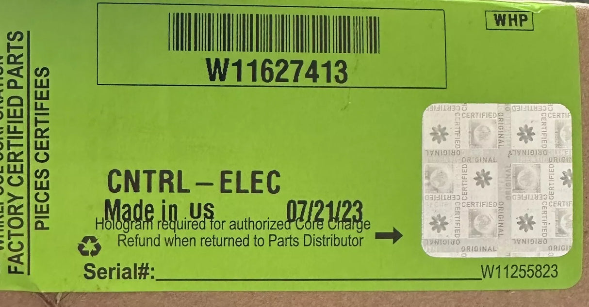 Whirlpool Washer Control Board Part W11627413
