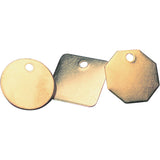 Blank Tags, Brass, 1.25" dia
