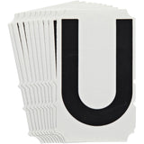 Quick-Align® Individual Gothic Number & Letter Labels, U, 4" H, Black