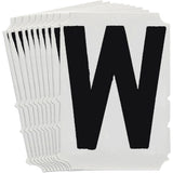 Quick-Align® Individual Gothic Number & Letter Labels, W, 4" H, Black