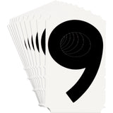 Quick-Align® Individual Gothic Number and Letter Labels, 9, 6" H, Black