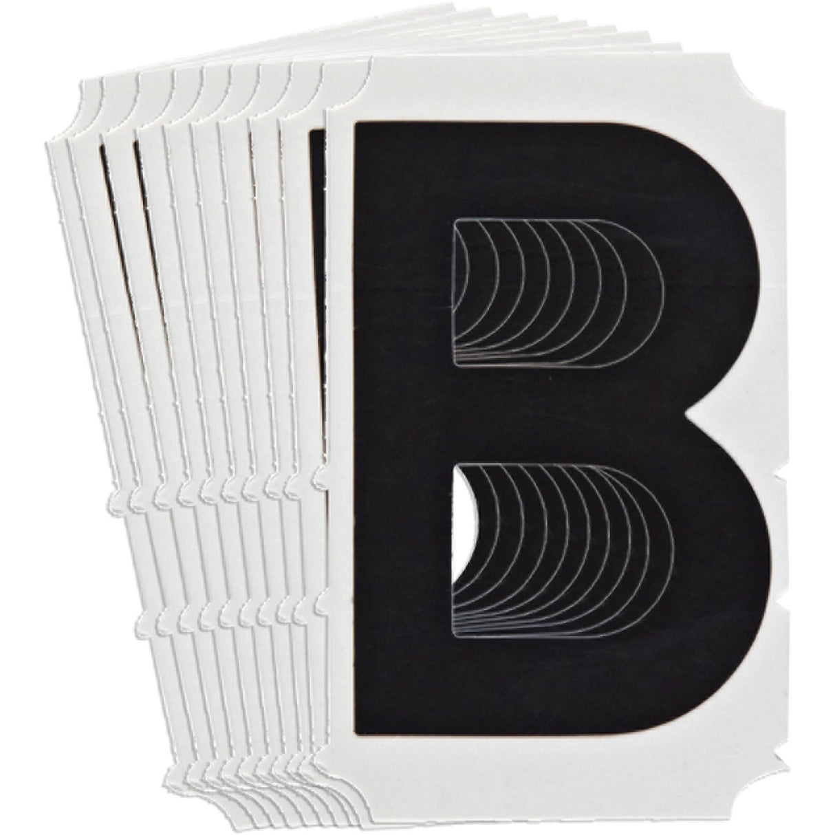Quick-Align® Individual Gothic Number and Letter Labels, B, 6" H, Black