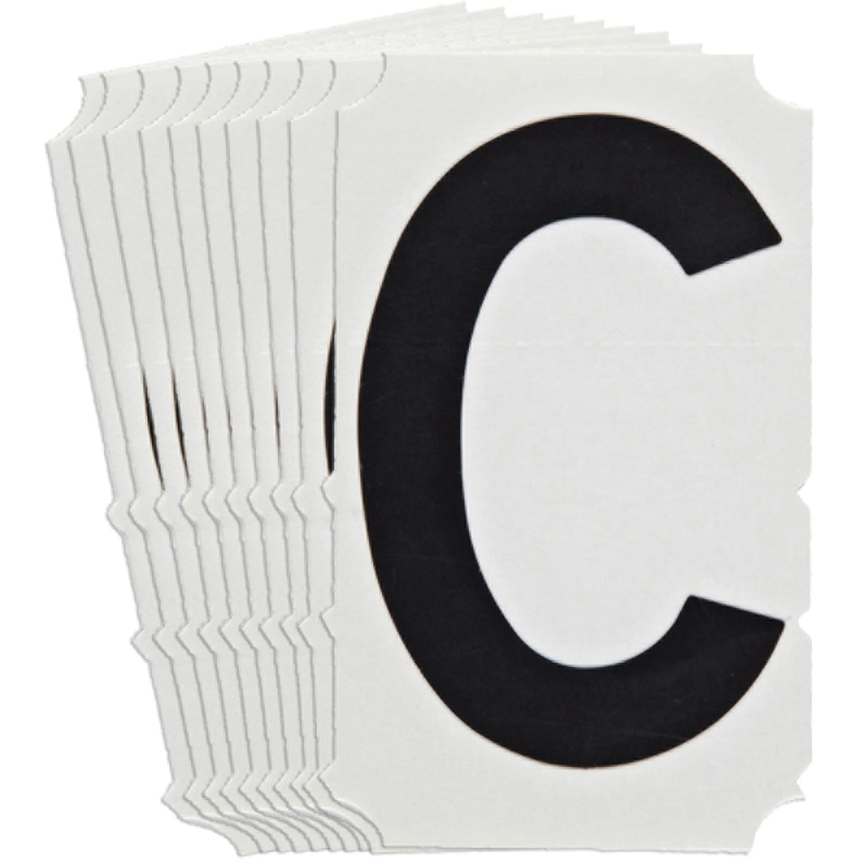 Quick-Align® Individual Gothic Number and Letter Labels, C, 6" H, Black