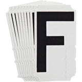 Quick-Align® Individual Gothic Number and Letter Labels, F, 6" H, Black