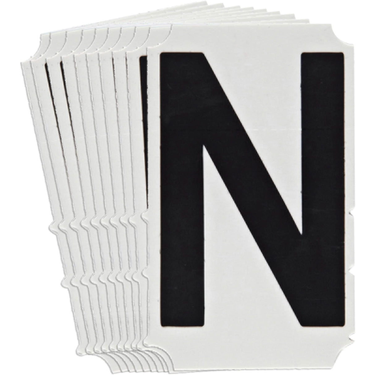 Quick-Align® Individual Gothic Number & Letter Labels, N, 6" H, Black