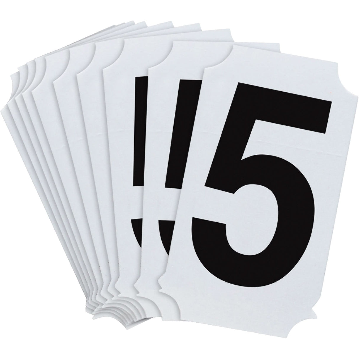 Quick-Align® Individual Number and Letter Labels, 5, 2" H, Black