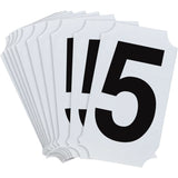 Quick-Align® Individual Number and Letter Labels, 5, 2" H, Black