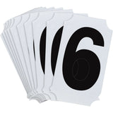 Quick-Align® Individual Number and Letter Labels, 6, 2" H, Black