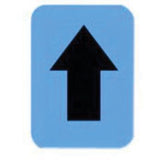 Quick-Align® Individual Number and Letter Labels, Arrow Symbol, 3" H, Black
