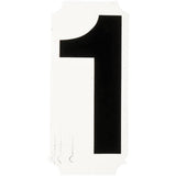 Quick-Align® Individual Number and Letter Labels, 1, 4" H, Black