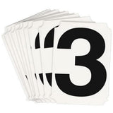 Quick-Align® Individual Number and Letter Labels, 3, 4" H, Black