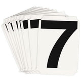Quick-Align® Individual Number and Letter Labels, 7, 4" H, Black