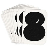 Quick-Align® Individual Number and Letter Labels, 8, 4" H, Black