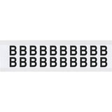 Individual Number and Letter Labels, B, 5/8" H, Black on White