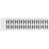 Individual Number and Letter Labels, H, 5/8" H, Black on White