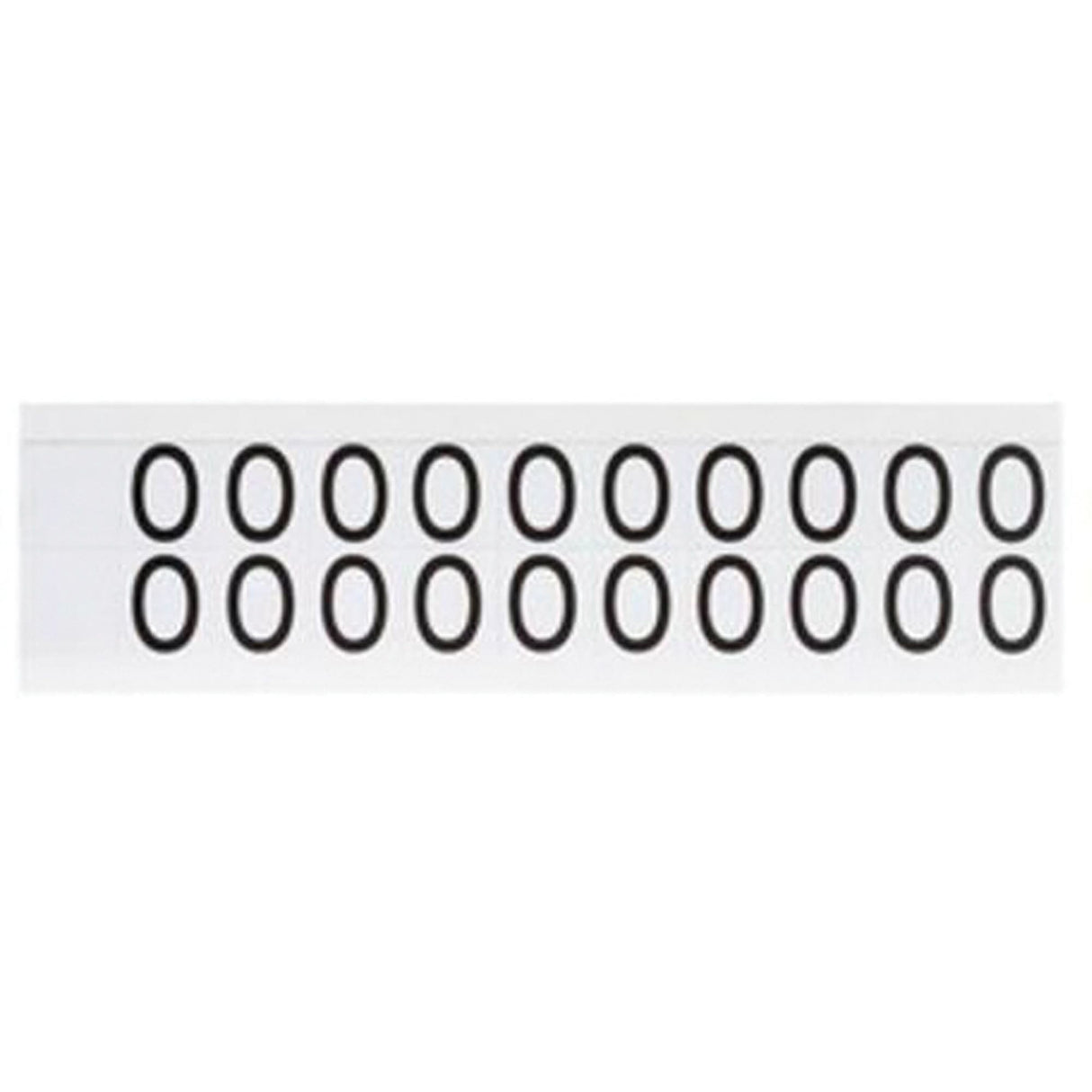 Repositionable Individual Number & Letter Labels, O, 5/8" H, Black on White