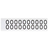 Repositionable Individual Number & Letter Labels, O, 5/8" H, Black on White