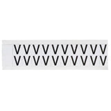 Individual Number & Letter Labels, V, 5/8" H, Black on White
