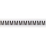 Individual Number & Letter Labels, M, 1" H, Black on White
