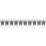 Individual Number & Letter Labels, W, 1" H, Black on White