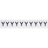Individual Number & Letter Labels, Y, 1" H, Black on White