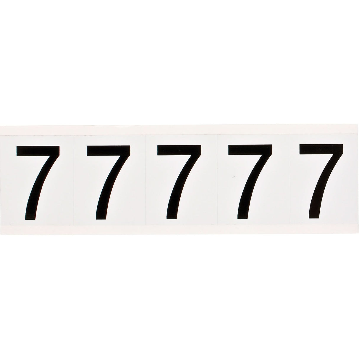 Individual Number and Letter Label, 7, 2" H, Black on White