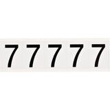 Individual Number and Letter Label, 7, 2" H, Black on White