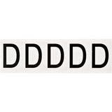 Individual Number and Letter Labels, D, 2" H, Black on White