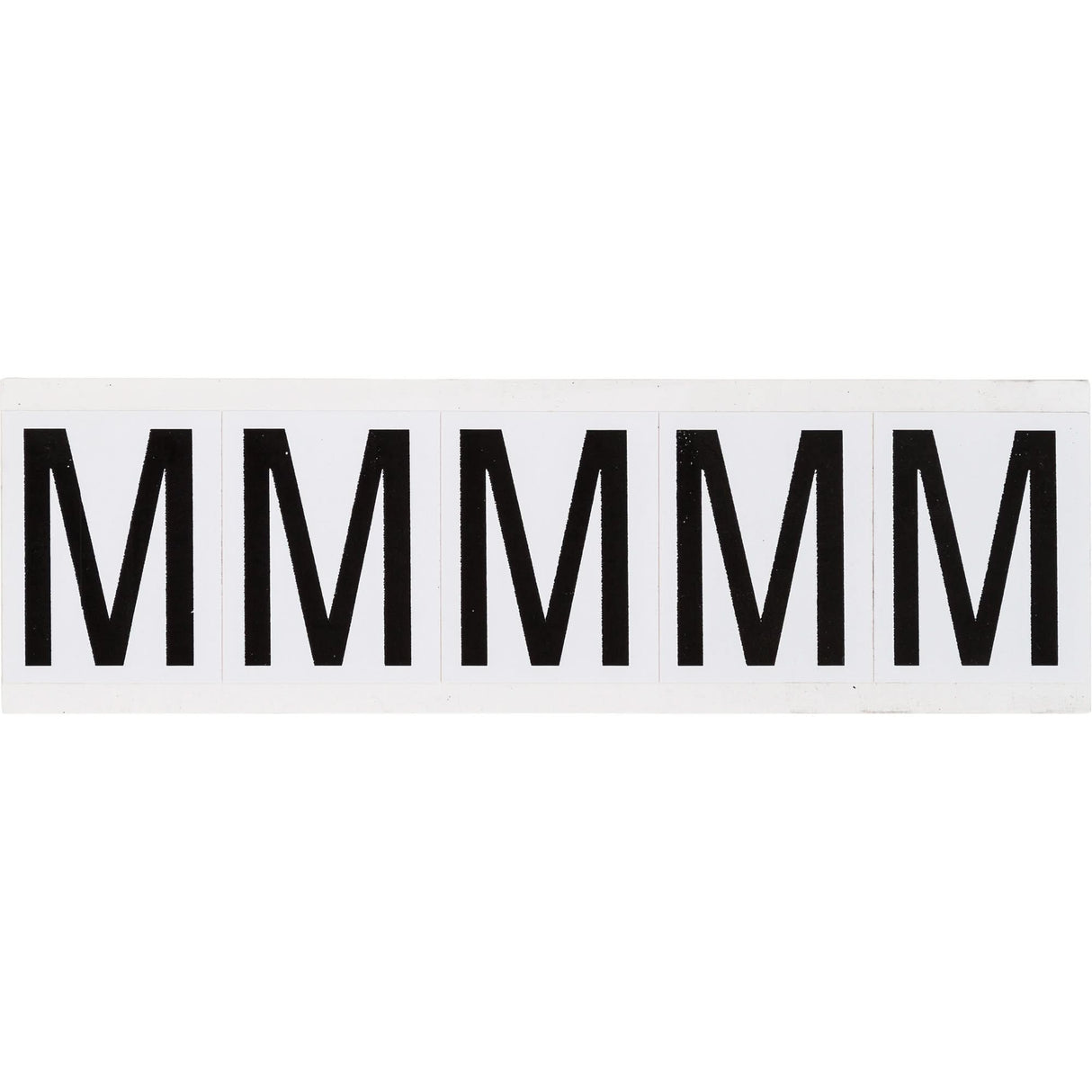 Individual Number & Letter Labels, M, 2" H, Black on White
