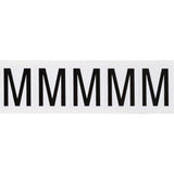 Individual Number & Letter Labels, M, 2" H, Black on White