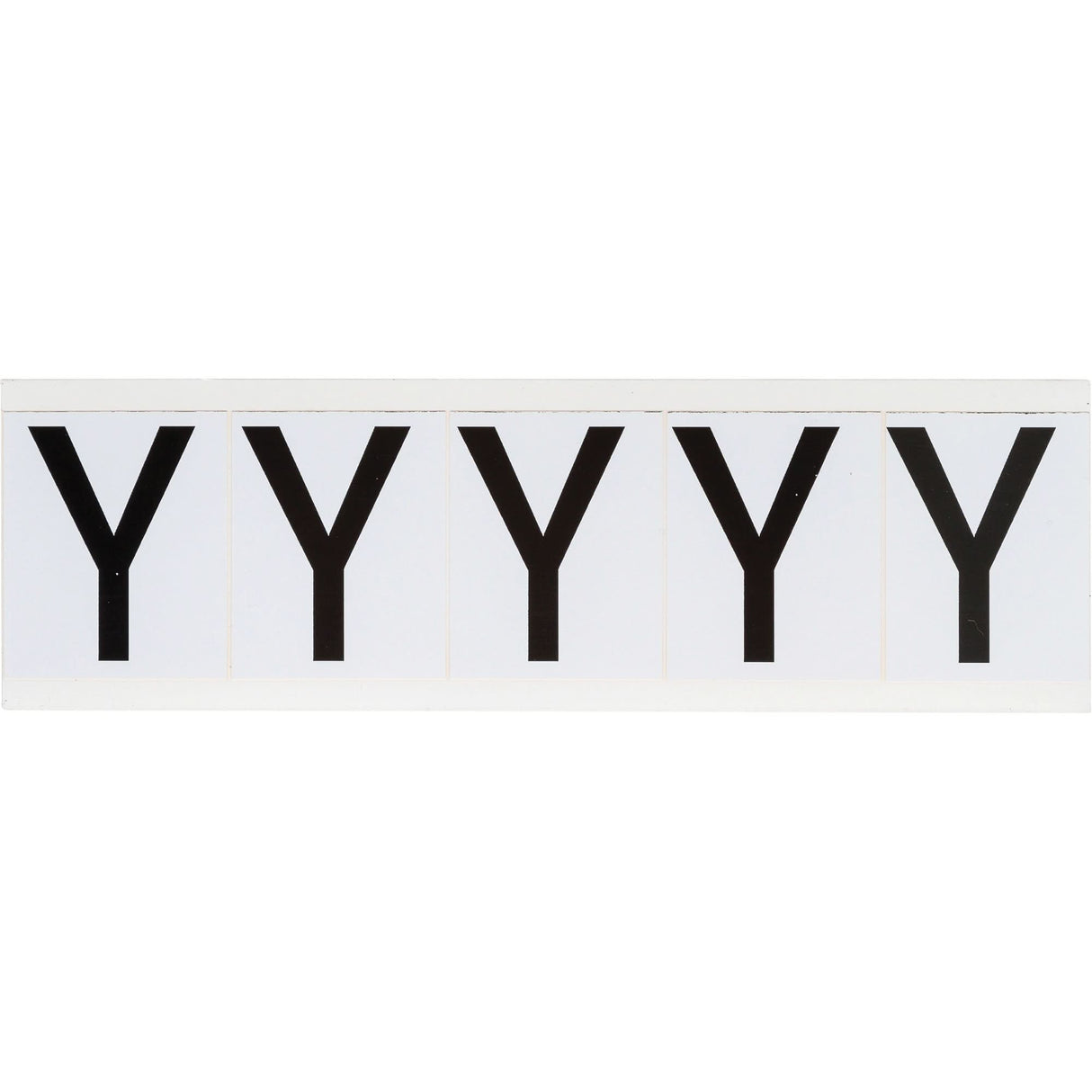 Individual Number & Letter Labels, Y, 2" H, Black on White