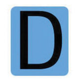 Condensed Quick-Align® Individual Gothic Number and Letter Labels, D, 2" H, Black