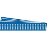 "Compressed Air" Semi-Conductor & Chemical Pipe Markers, Self-Adhesive, 1/2" H x 2-1/4" W, White on Blue