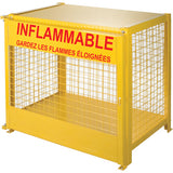 Gas Cylinder Cabinets, 6 Cylinder Capacity, 44" W x 30" D x 37" H, Yellow