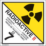 TDG Shipping Labels, Class 7, Radioactive II, Vinyl