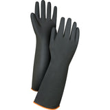 Heavyweight Chemical-Handling Gloves, Size 9, 18" L, Rubber Latex, 30-mil