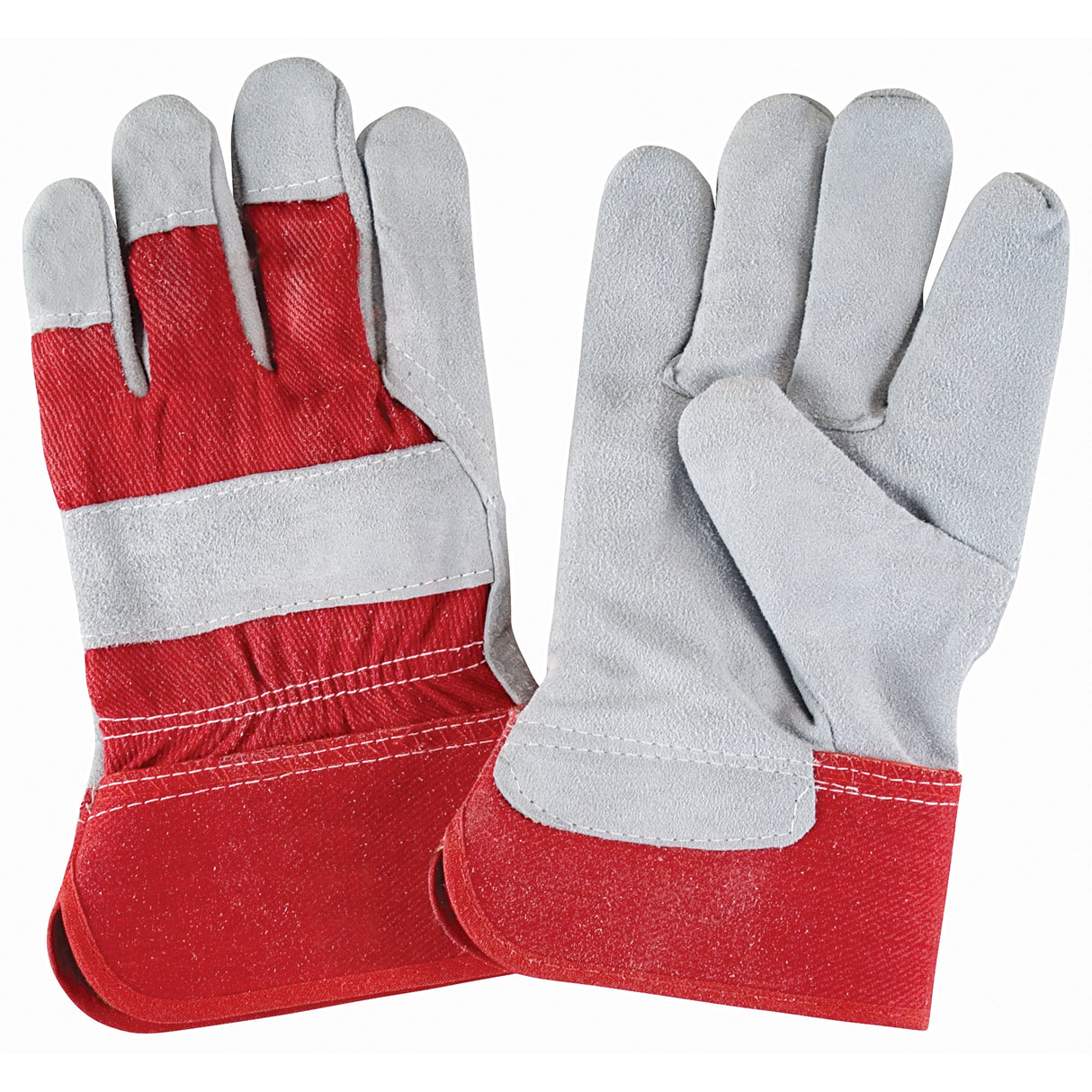 Premium Quality Fitters Gloves, Large, Split Cowhide Palm, Cotton Inner Lining