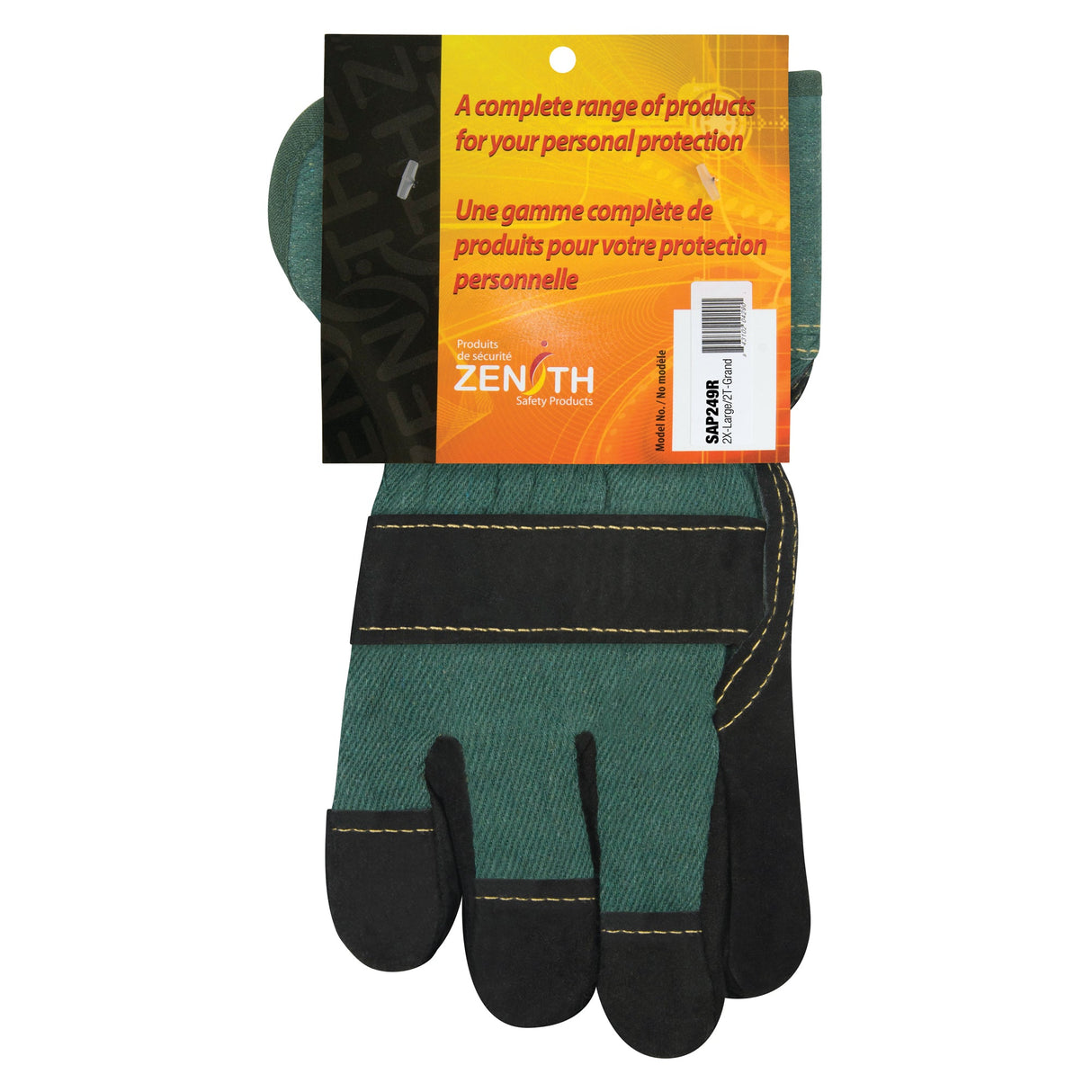 Superior Warmth Winter-Lined Fitters Gloves, 2X-Large, Split Cowhide Palm, Thinsulate™ Inner Lining