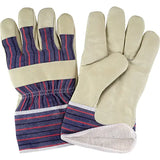 Comfort Winter-Lined Work Gloves, Large, Grain Pigskin Palm, Cotton Fleece Inner Lining