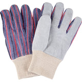 Standard-Duty Work Gloves, Large, Split Cowhide Palm