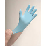 Puncture-Resistant Examination Gloves, Nitrile, 4.5-mil, Powdered, Blue