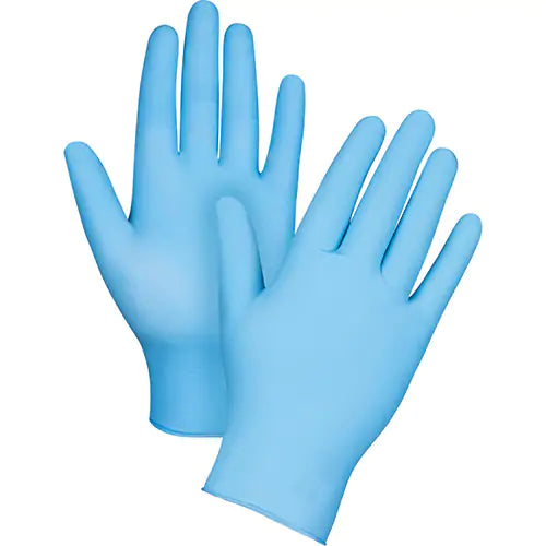 Puncture-Resistant Examination Gloves, Nitrile, 4.5-mil, Powdered, Blue