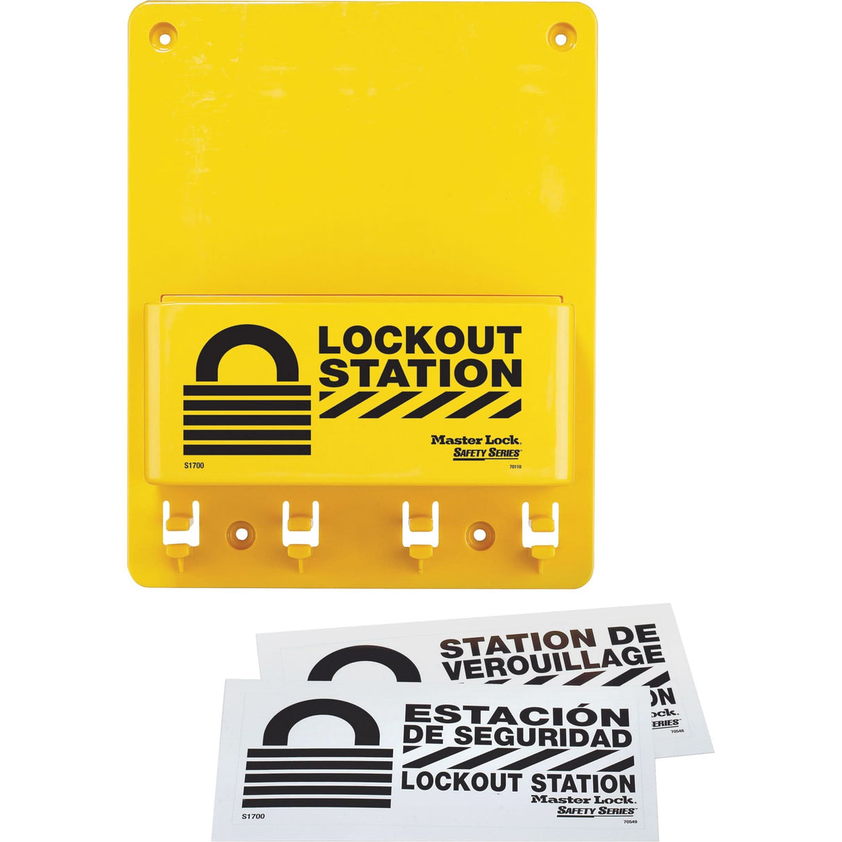 Compact Lockout Station, None Padlocks, 4 Padlock Capacity, Padlocks Not Included
